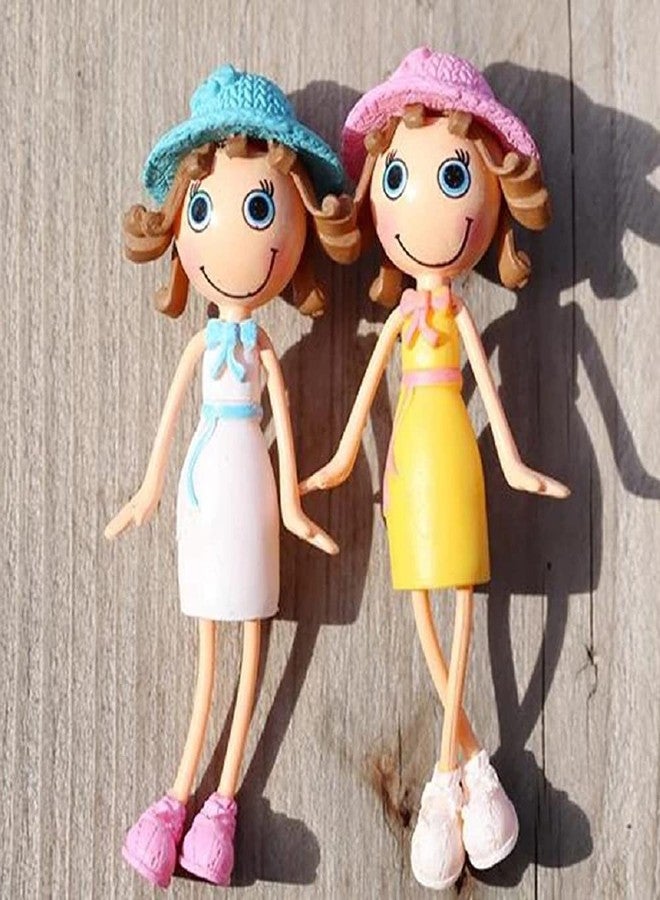 BHOOLU&GOOLU Summer Sunshine Girl Doll Cartoon Figurines (4 pcs/Set) - Image 4